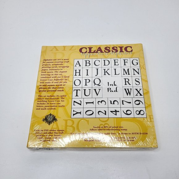 Classic PSX Rubber Stamps Alphabet Upper Case No Ink Pad Boxed‎ SK802 36 Stamps - Picture 4 of 13